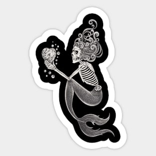 Mermaid skull. Sticker